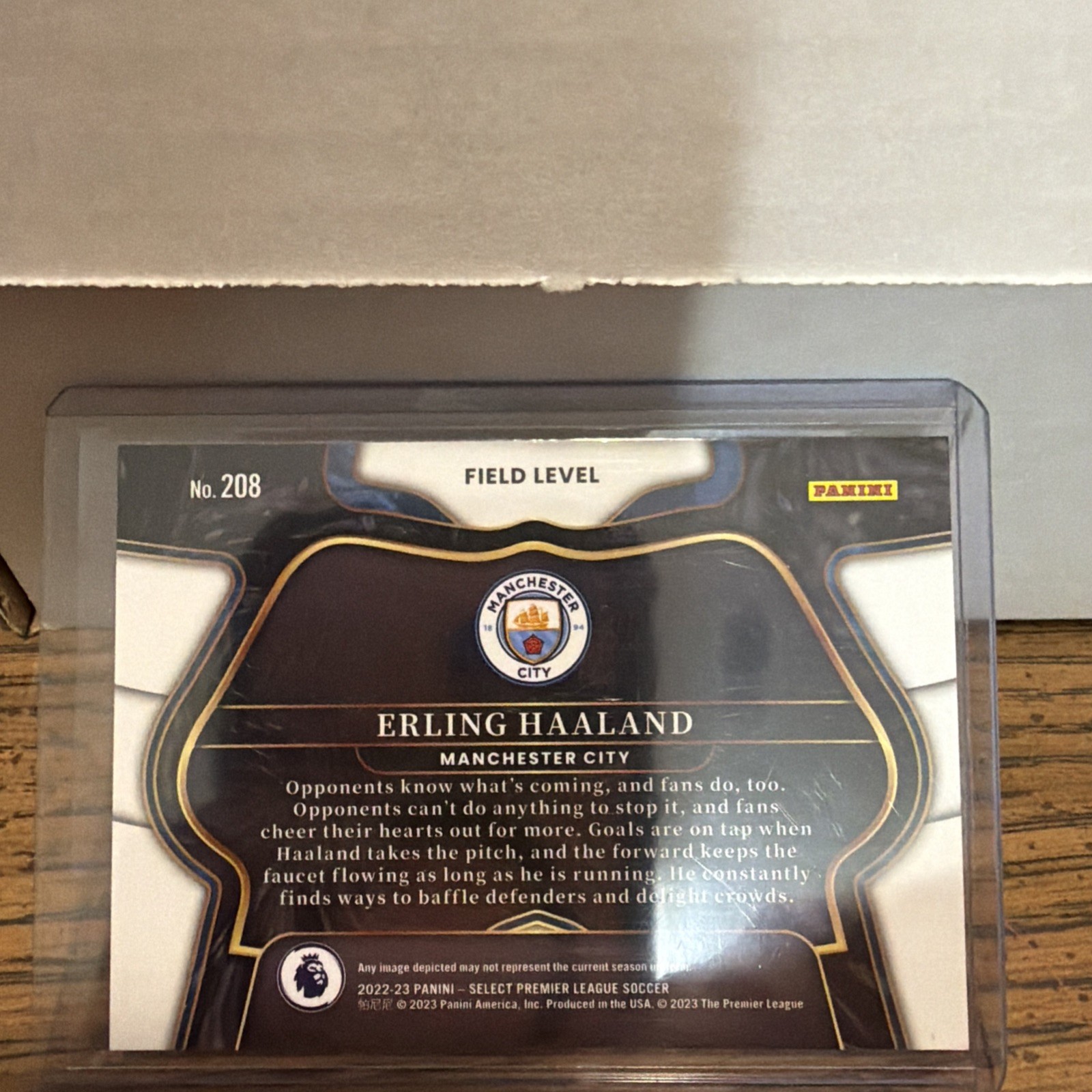 2022 Panini Select Premier League Field Level Prizm Erling Haaland World Cup 26 view 2