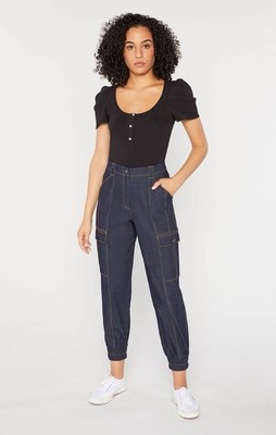 Cinq à Sept Kelly Denim Cargo Pants Size 0