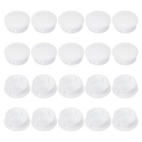 "30 Mm/1-3/16\" Kunststoff-Lochstopfen, 20Er-Pack Flush-Typ Runde Stecker, Weiß"