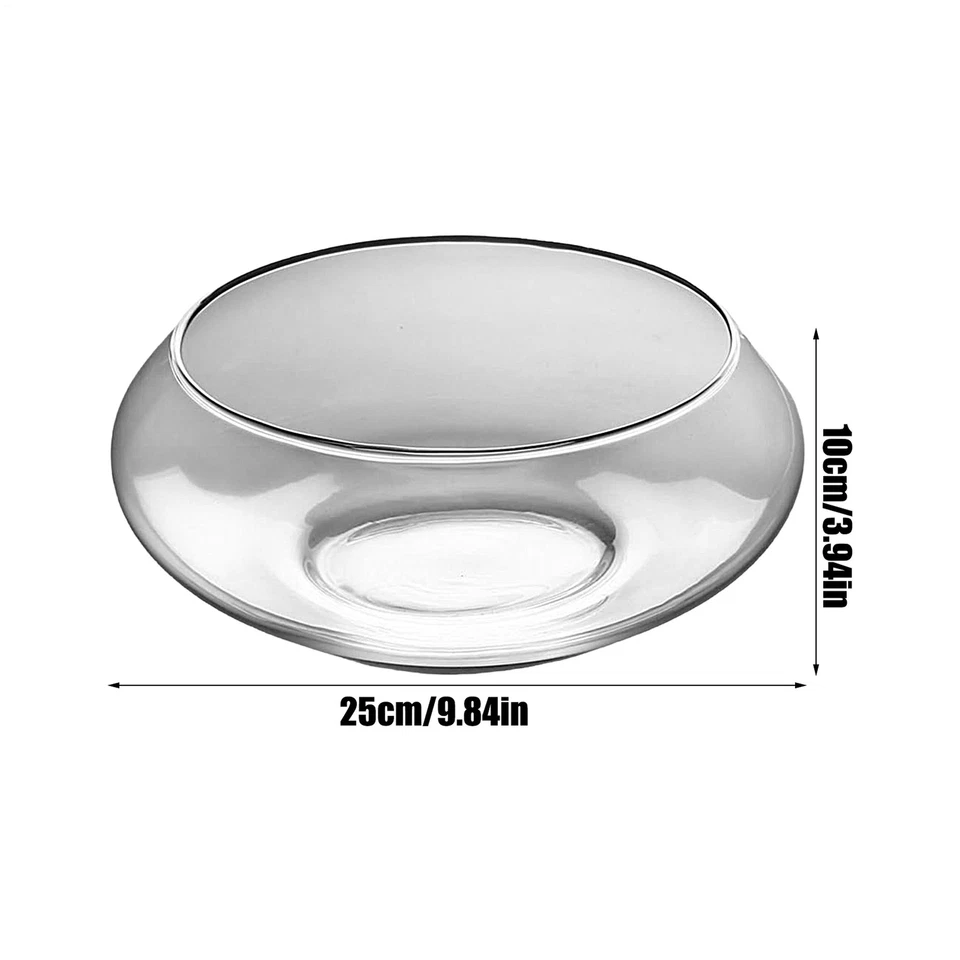 Fish Bowl Glass Large Hydroponics Flower Pot Shallow Round Wide - image 2 of 4