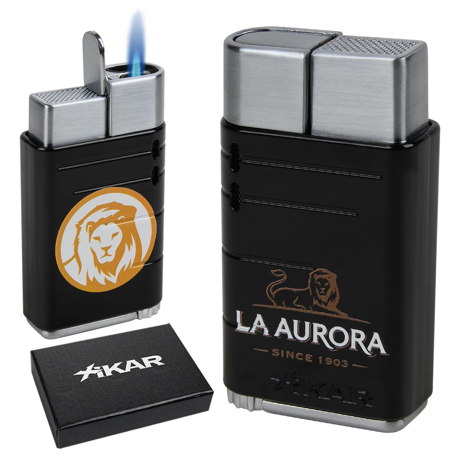 La Aurora Xikar Linea Torch Lighter- Black