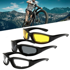 3x Day/Night Driving Riding Padded Glasses Motorcycle Sunglasses Cycling Eyewear