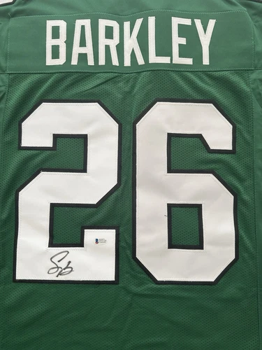 Saquon Barkley Signed Philadelphia Eagles Custom Pro Style Jersey Beckett - Picture 2 of 4
