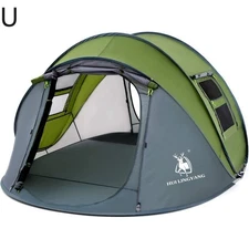 4 Person Easy Pop Up Tent,9.5’X6.6’X52'',Waterproof, Automatic Setup U