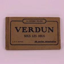 Vintage French The War 1914-1918 WWI Postcard Album Book 20 Unused Postcards