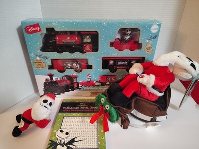 Nightmare Before Christmas Lot Animated Plush, Clip On, Word Search, And Train