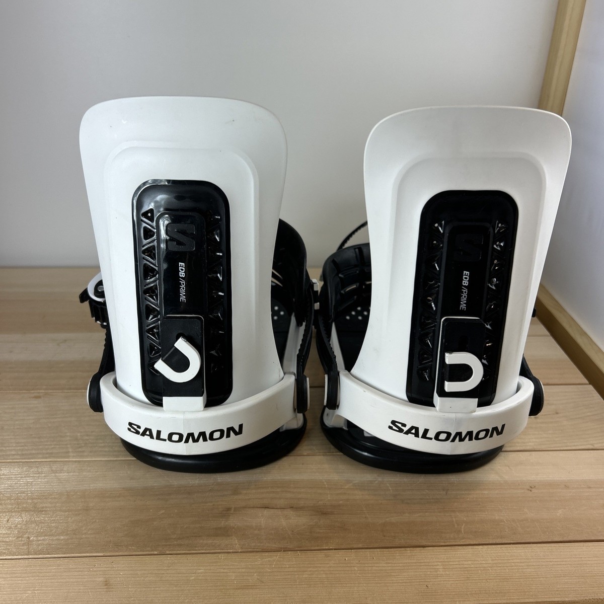 Salomon EDB Prime Snowboard Bindings Size L Used White/Black #G100