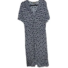 Show Me Your Mumu Get Twisted Wrap Maxi Dress Geometric Print Kaftan Sz XS Beach