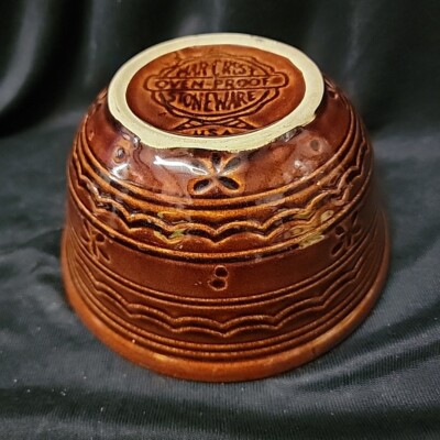 Vintage 1950s Marcrest Daisy Dot Brown 7'' Mixing Bowl MADE IN USA