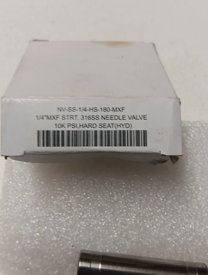 Needle Valve Ss316 NV-SS-1/4-HS-180-MXF (10k psi) PIC Gauge 1/4" Fnpt 1 Qty - Image 2 of 4