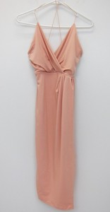 strappy wrap detail midi dress