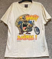 Vintage 90s Harley Davison Mens Taz Animal Single Stitch T-Shirt Size Large USA