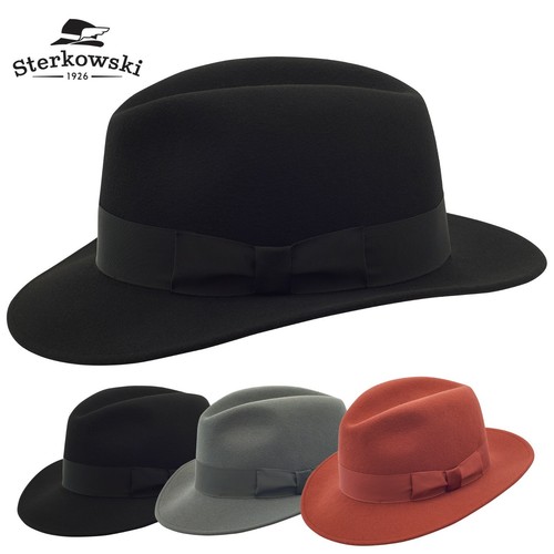 Sterkowski HOLDEN Wool Felt Fedora Hat 