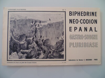 ANTIQUE ADVERTISING BLOTTER / MOUNTAINEERING LARGE MULES NO. 5N BIPHEDRINE NEO CODION