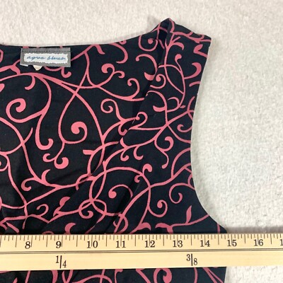 aqua blues brand dress Aqua Blues Women's Size Medium M Dress Sleeveless Black Pink Comfy Loose Flowy
