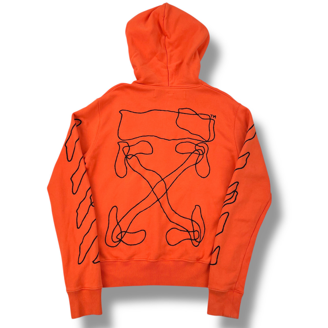 OFF WHITE X NIKE Felpa con cappuccio Off White Astract Arrows arancione