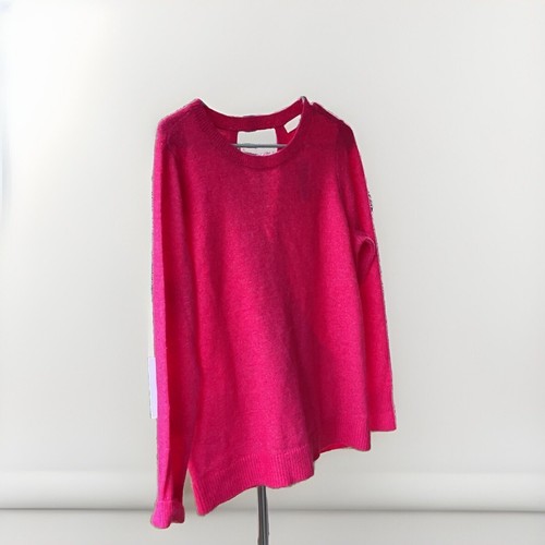 LOFT Ann Taylor Women’s Petite Large Bubble Gum Pink Cutout Back Top Sweater NWT - Picture 2 of 13