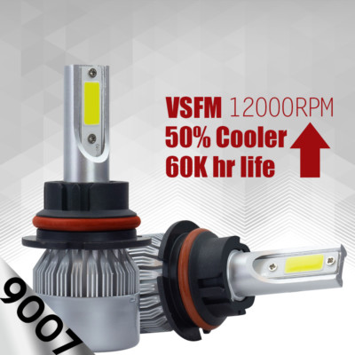2x 9007 HB5 Hi/Lo Power Bulbs 488W 48800LM 6500K COB LED Headlight Kit