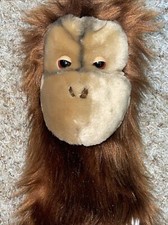 Vintage 1988 Dakin Orangutan Plush Hand Puppet Monkey Ape Gorilla Long Hair