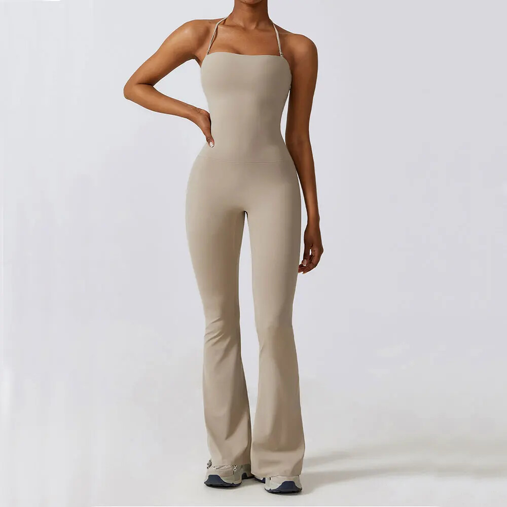 Yoga Jumpsuit One Piece Outfit Gym Fitness Bodysuit Workout Clothes for  Women