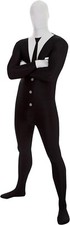 Adult Slenderman Morphsuit Men s Women s Suit Halloween Bodysuit Costume M - XXL