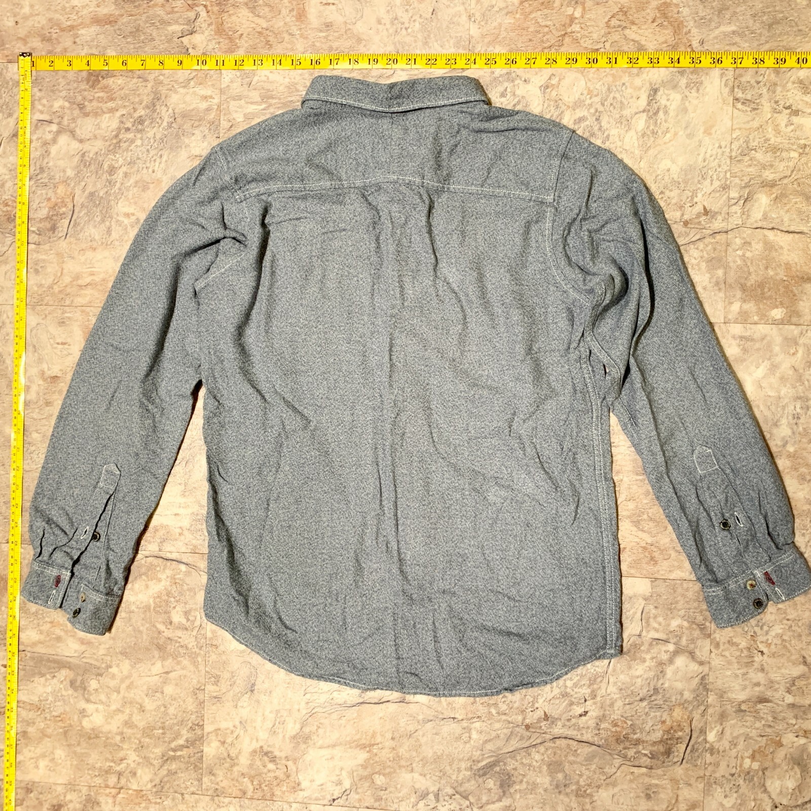 Columbia Blue Gray Pattern Button Down Shirt Coll… - image 4