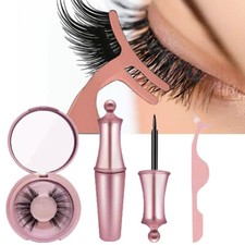 Magnetic False Eyelashes Natural Eye Lashes Extension Liquid Eyeliner Kit Set