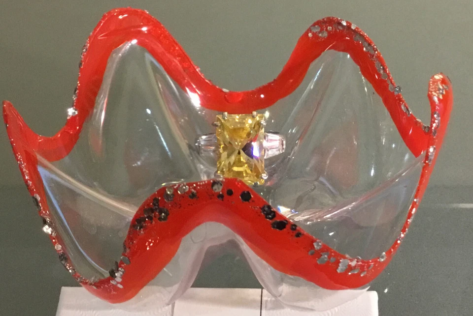 🛍Juego de Charles Winston's Canary/Cz en chapado en rodio/esterlina .925 talla 7🛍 Foto 4 de 4