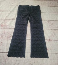 Moschino Eyelet Pants With Faux Leather Accents Size 8