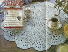 Pineapple Raphsody Oval Doily Crochet Pattern Instructions removed from magazine