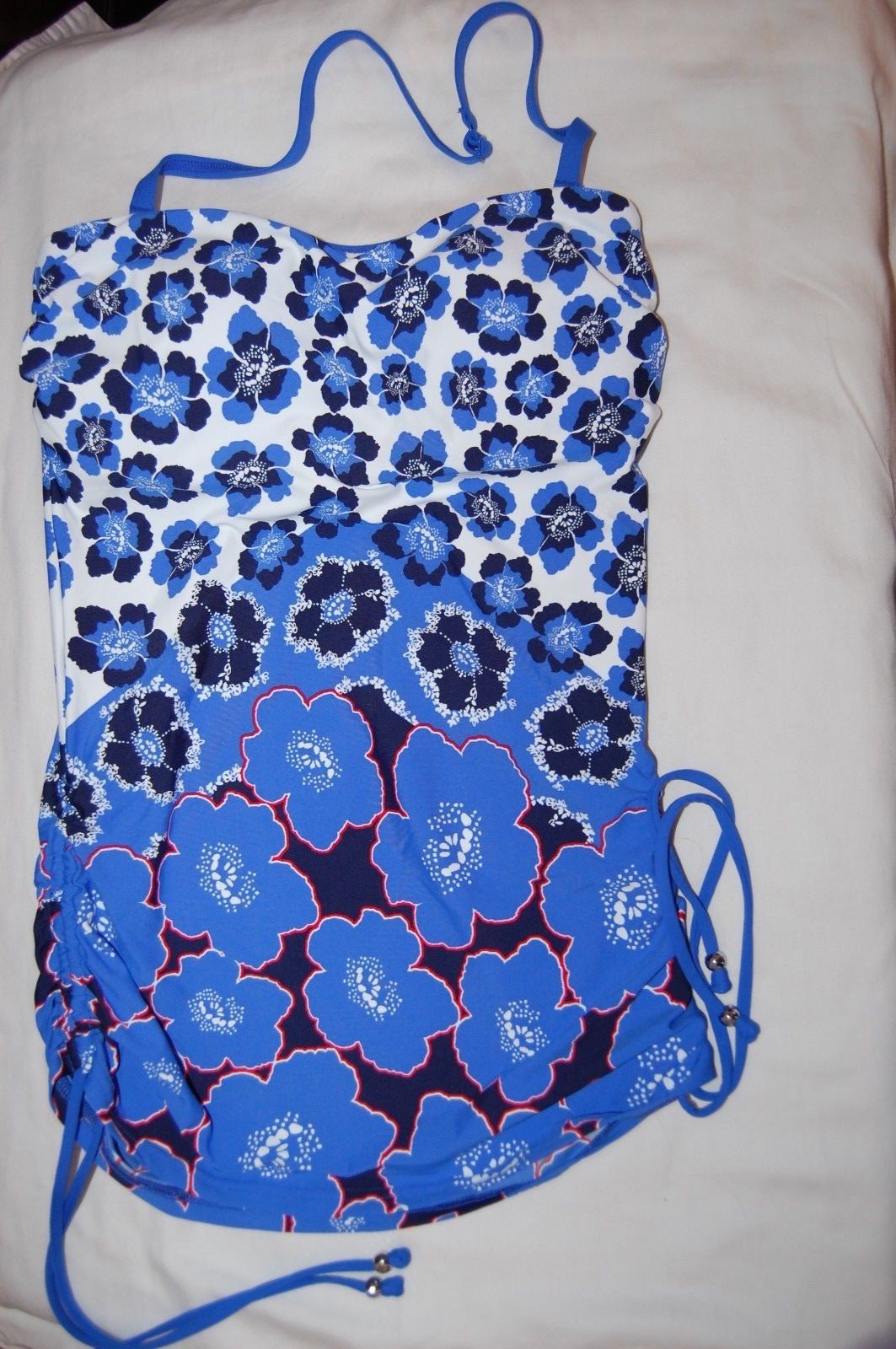 M&S Bandeau Tankini Top Soft Padded Cups Non Wired Size UK 10, EUR 38 BNWT