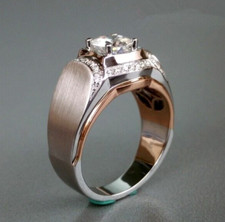 2CT Simulated Valentine Gift Ring Silver Plated Gorgeous Promise Ring for Women