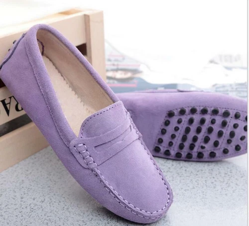 Women‘s Slip Loafers pumps on Moccasins leather Suede Ladies Shoes Flats Driving - Bild 22 von 27