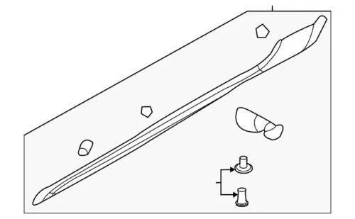 Genuine Kia Rear Rocker Molding 87762-4D000