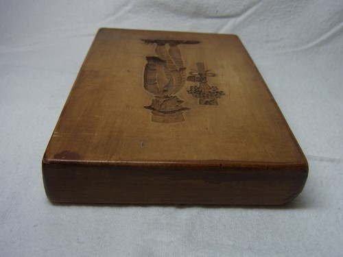 Man Flowers Love Letter Press Mold on Wood SPRINGERLE COOKIE MOLD Reproduction#K - Picture 6 of 8