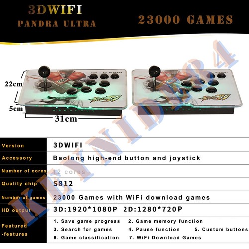 Separable 23000 Games Double Sticks Retro Arcade Console 3D WiFi Pandora's Box - Picture 2 of 12