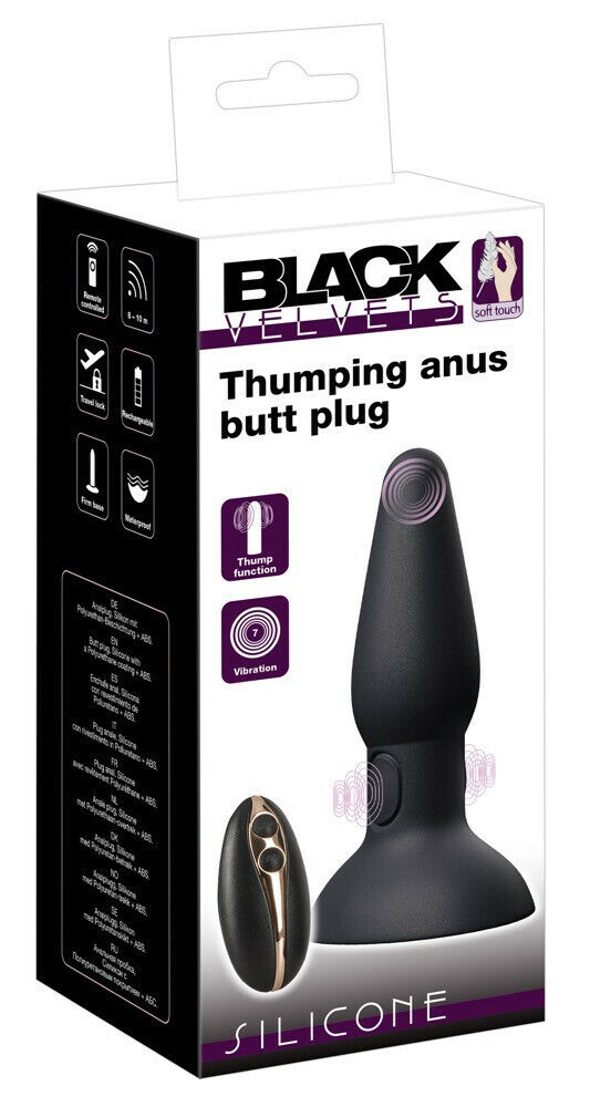 Plug anale dilatatore vibrante in silicone anal butt vibratore black con ventosa Wysoko oceniany