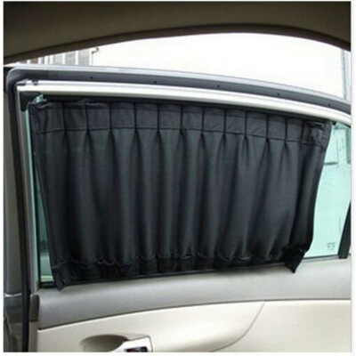 2PCS Car Side Window Sun Shade Cover Interlock Curtains UV Block Sunshade Visor