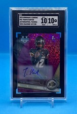 TRAVIS HUNTER 2023 BOWMAN U CHROME 1ST FUCHSIA DIAMOND AUTO /150 SGC 10 AUTO 10