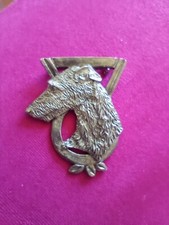 Scottish Deerhound Stylized Head On Thistle pewter pin 16L Sighthound Jewelry  