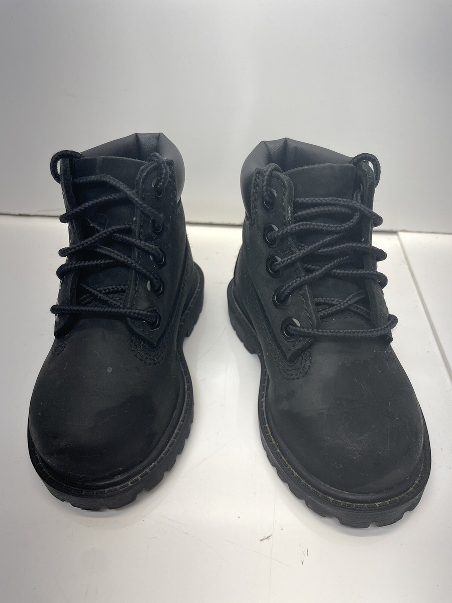Timberland Premium Waterproof Toddlers Black Boots Boys Size