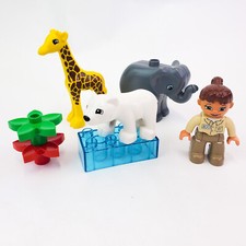 LEGO DUPLO Baby Zoo Building Set 4962 Replacement Animals and Zoo Keeper Lot 7