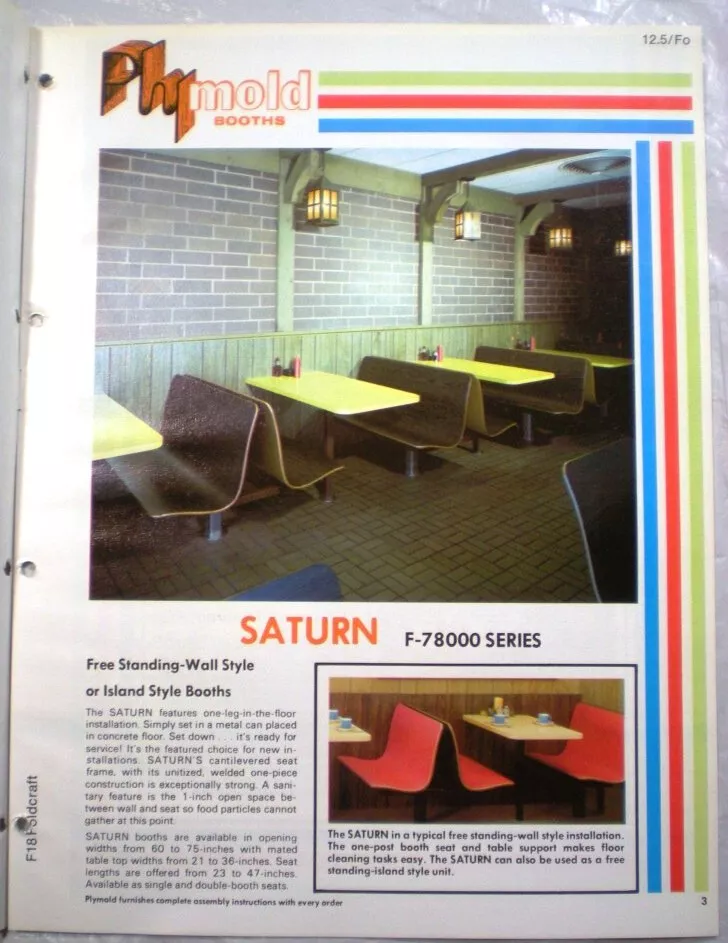 Plymold Quickship Restaurant Booths