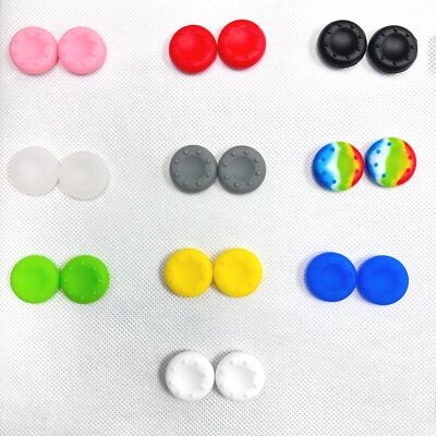 2 Thumb Stick Grips Controller Cover Cap Pair PS4 PS3 PS2 Xbox One 360 Wii U