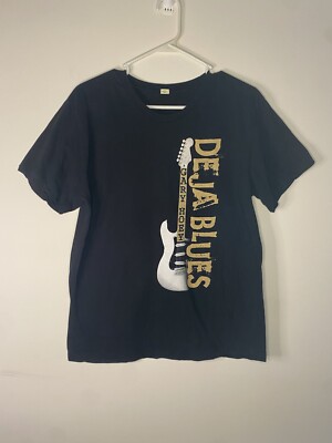Gary Hoey Deja Blues Black Band T Shirt With Guitar Size Medium