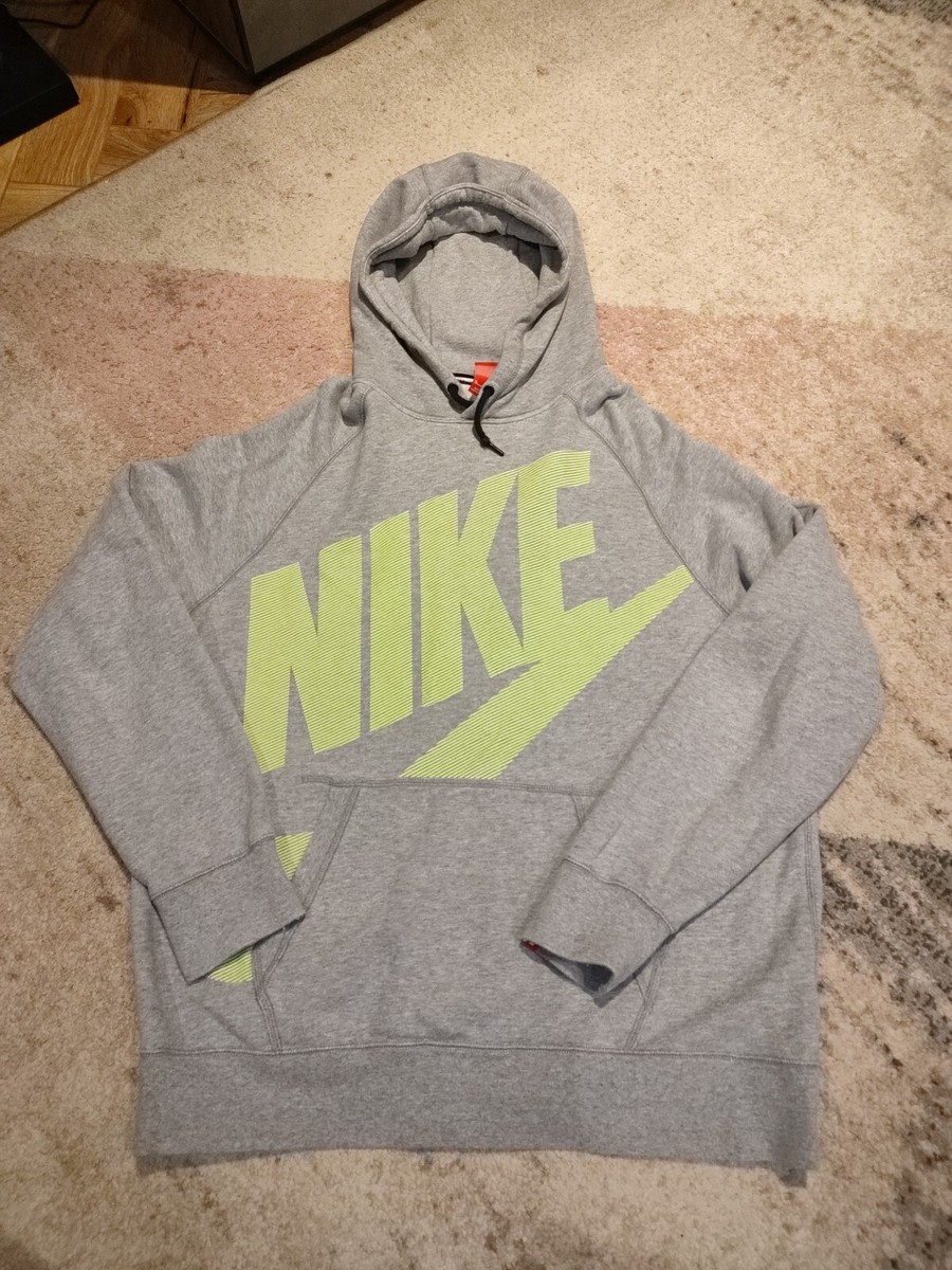 grey and green nike jumper