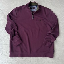 Ted Baker men s pullover 1/4 zip sweater purp...