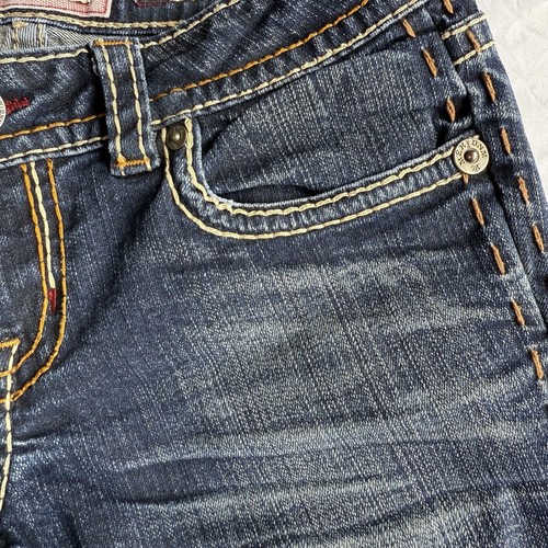 MEK Shorts Damen 27 Dark Wash New York Bermuda Low Rise Stretch Denim Taschen - Bild 8 von 15