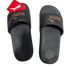 Puma Cool Cat 2.0 Slide Sandals Women Black Comfort Casual Slip-On Shoes Size 7