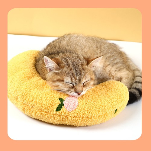 Soft Fluffy Pet Pillow Dog Cat Half Donut Cuddler Pillow Support Joint Cushion - Picture 2 of 14